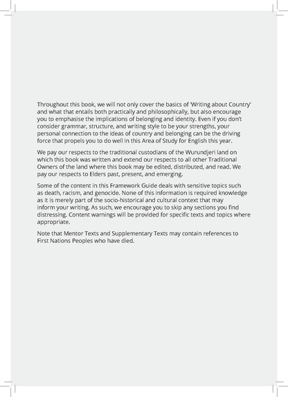 English Text Guide by ATAR Notes, showing a white page with black printed paragraphs of introduction and acknowledgments.