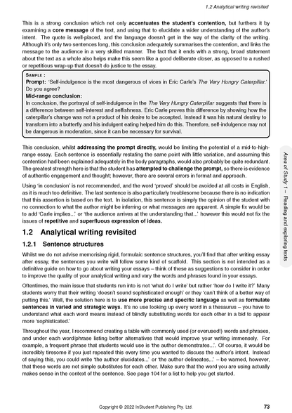 White page of Course Notes by ATAR Notes showing black text, section headings, and a grey sample box.