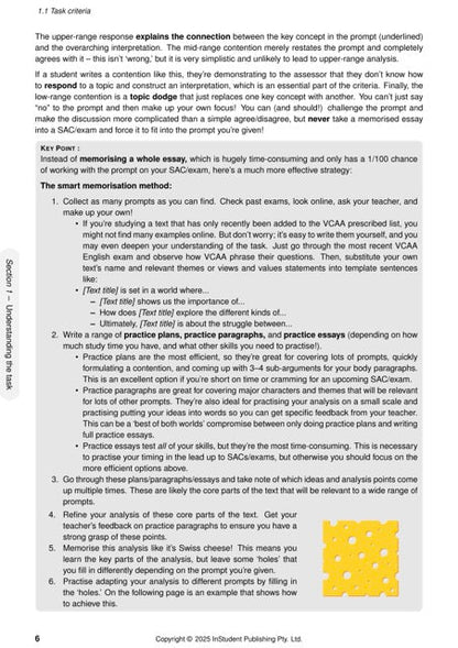 White page of Course Notes by ATAR Notes with text, headings, bullet points, and a yellow Swiss cheese graphic.