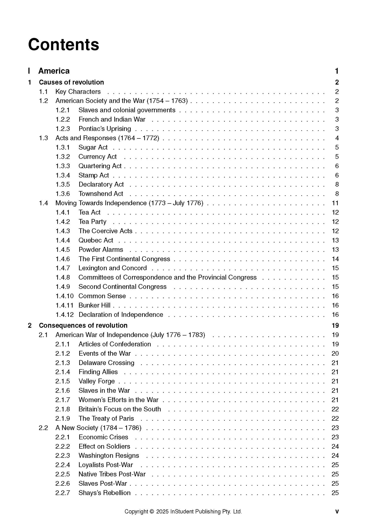 VCE History: Revolutions 3&4 Complete Course Notes (2025-2026) by ATAR Notes, displaying a table of contents with chapters and page numbers.