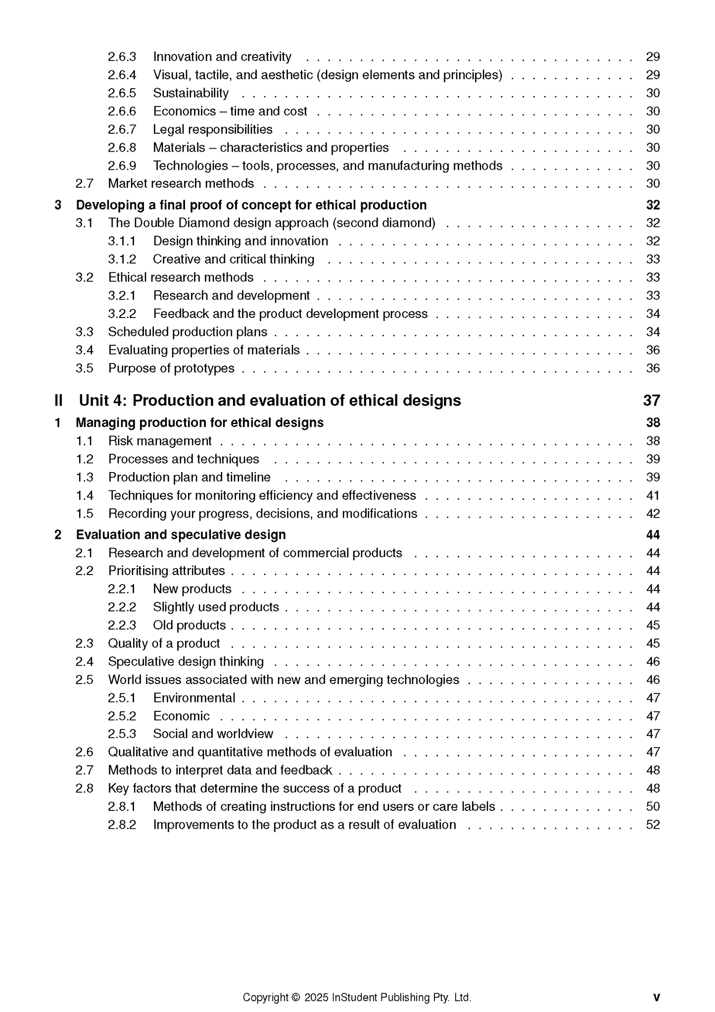 White course notes by ATAR Notes, displaying a table of contents with section headings, dotted lines, and page numbers.