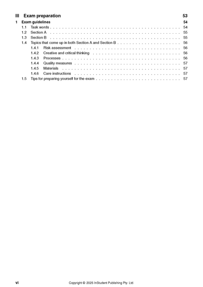 Course Notes from ATAR Notes, showing a detailed table of contents for exam preparation on a white page.