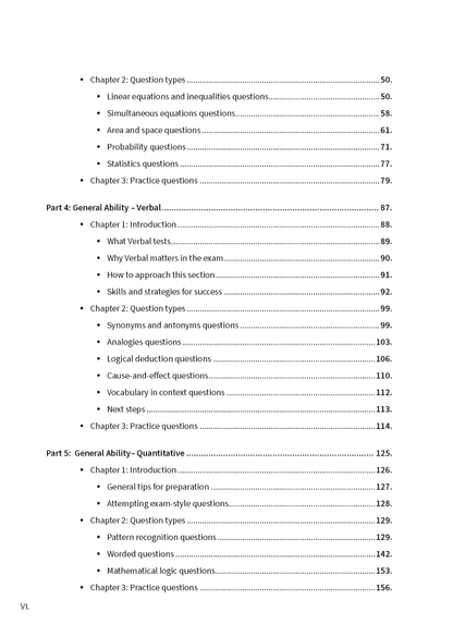 Internal page of a Course Notes Guide by ATAR Notes, showing a table of contents with chapters and page numbers.