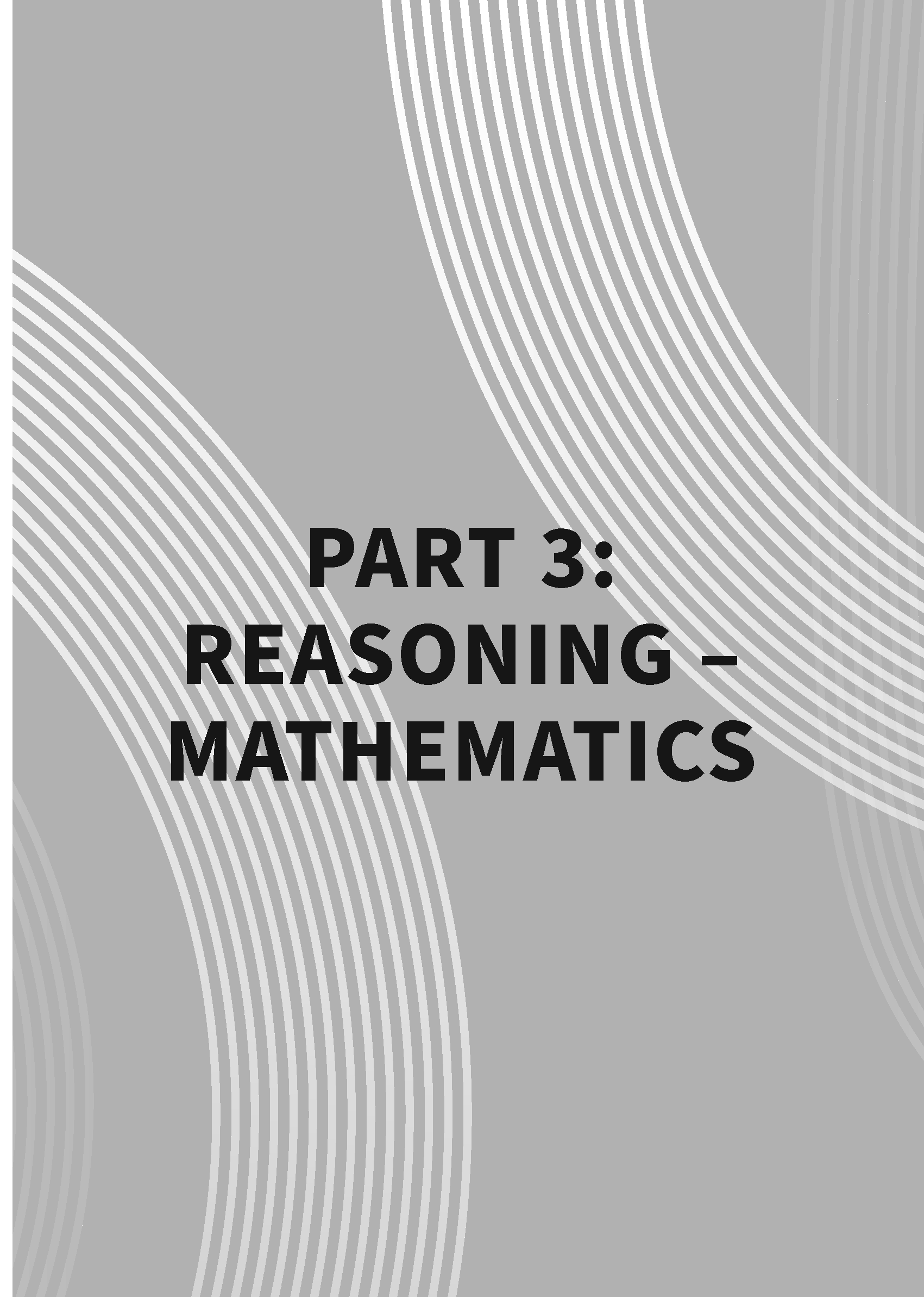 Guide book by ATAR Notes with a grey cover featuring white curved stripes and black text "PART 3: REASONING – MATHEMATICS".
