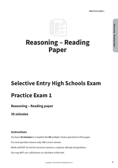 ATAR Notes VIC Selective Schools Practice Exams: Year 9 Entry (2026-2028)
