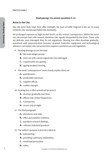ATAR Notes VIC Selective Schools Practice Exams: Year 9 Entry (2026-2028)