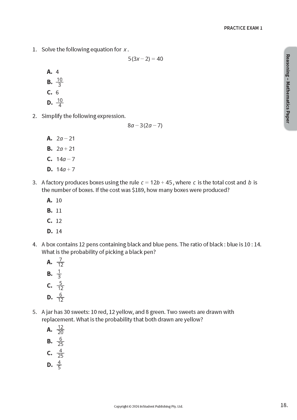 ATAR Notes VIC Selective Schools Practice Exams: Year 9 Entry (2026-2028)