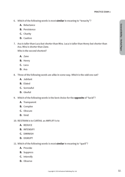 ATAR Notes VIC Selective Schools Practice Exams: Year 9 Entry (2026-2028)