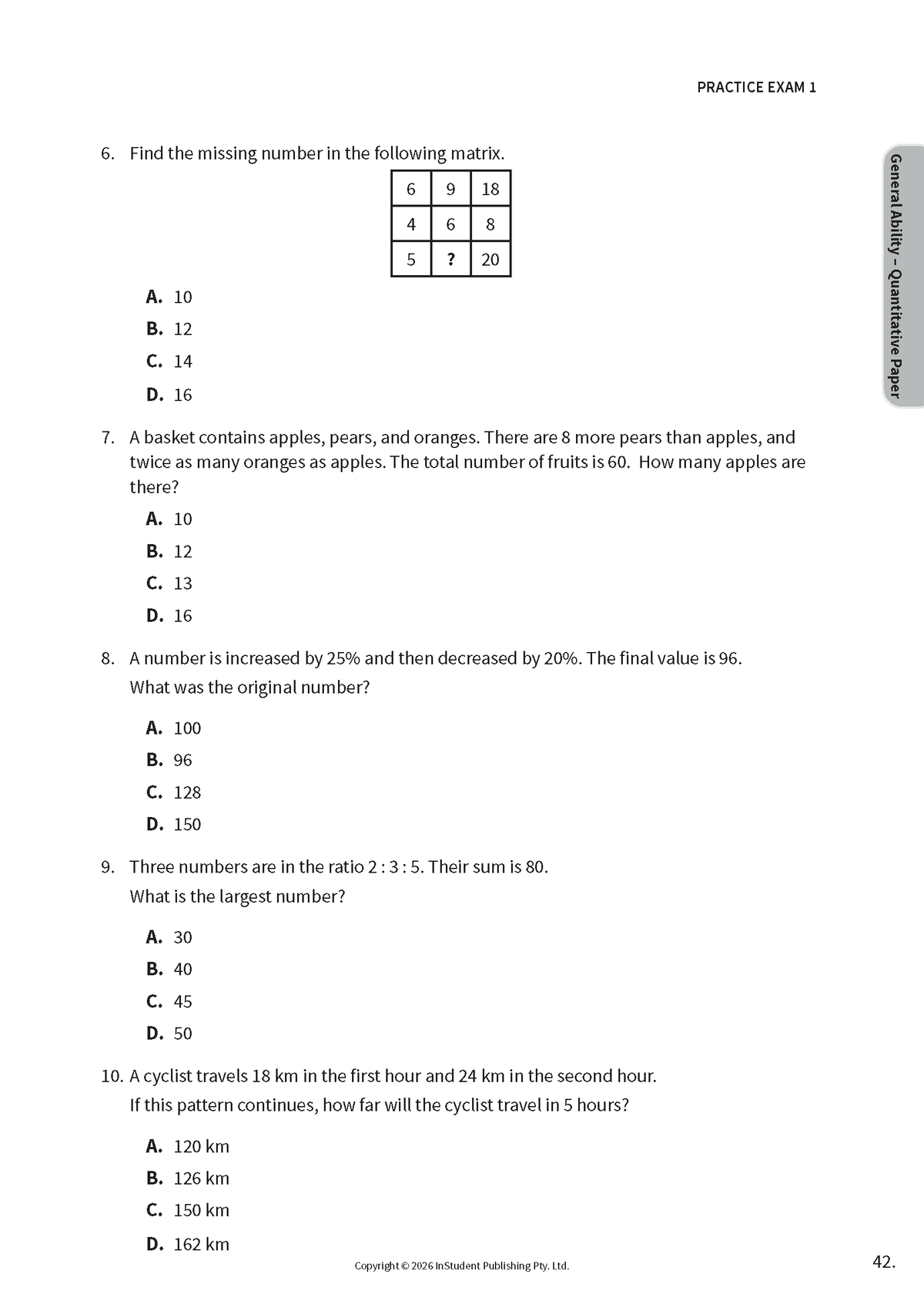 ATAR Notes VIC Selective Schools Practice Exams: Year 9 Entry (2026-2028)