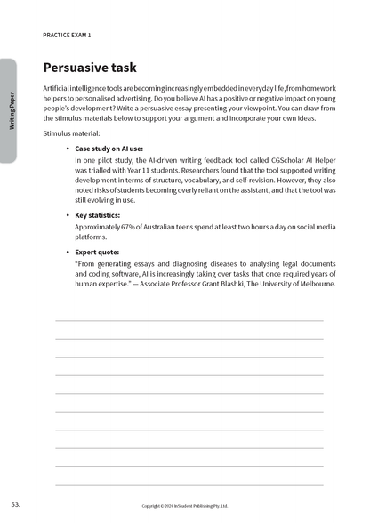 ATAR Notes VIC Selective Schools Practice Exams: Year 9 Entry (2026-2028)