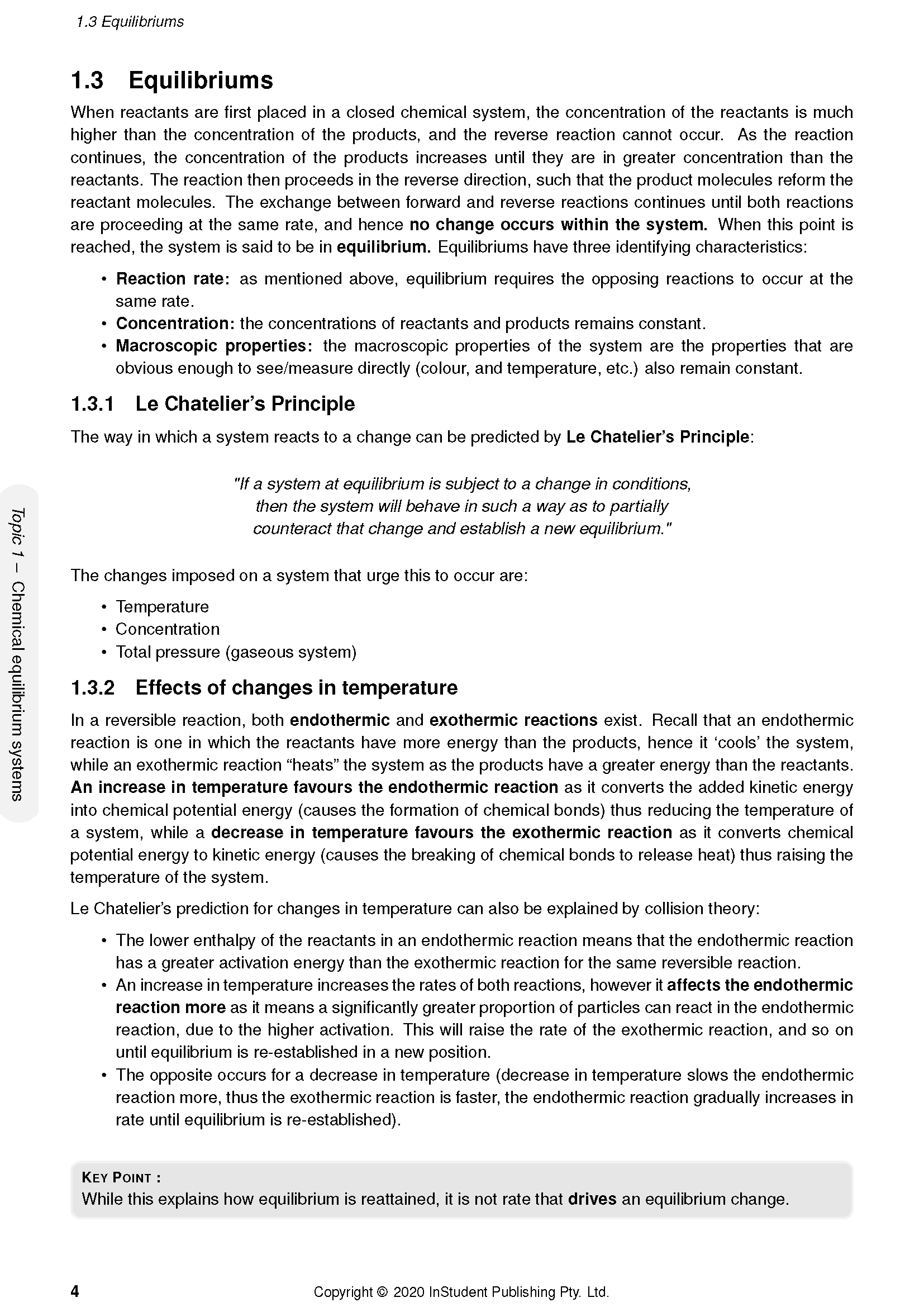 WACE Year 12 Chemistry notes (2024-2026) by ATAR Notes, displaying a page about chemical equilibrium.