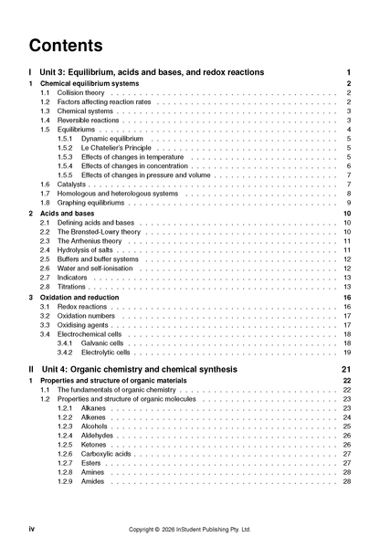 ATAR Notes WACE Year 12 Chemistry 3&4 Complete Course Notes (2027-2029)