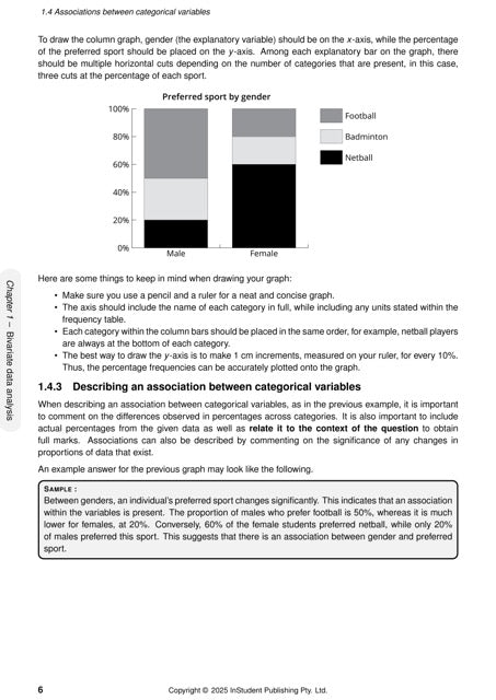 Maths Applications Notes, black text on white page by ATAR Notes, showing a cropped statistical graph and a sample answer.