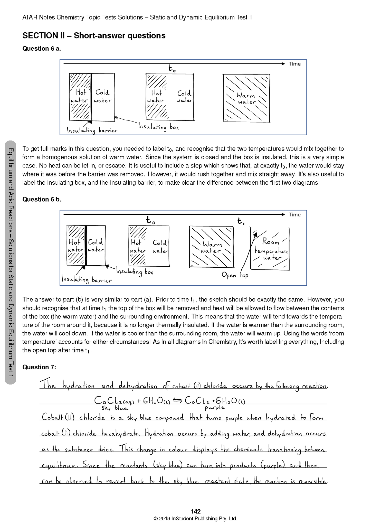 HSC Year 12 Chemistry Topic Tests by ATAR Notes, showing pages with diagrams, chemical equations, and handwritten solutions.