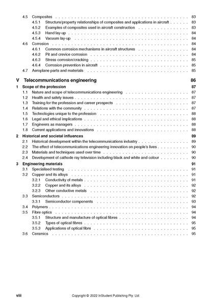 Engineering Studies Course Notes by ATAR Notes, displaying a table of contents page with chapter headings and page numbers.