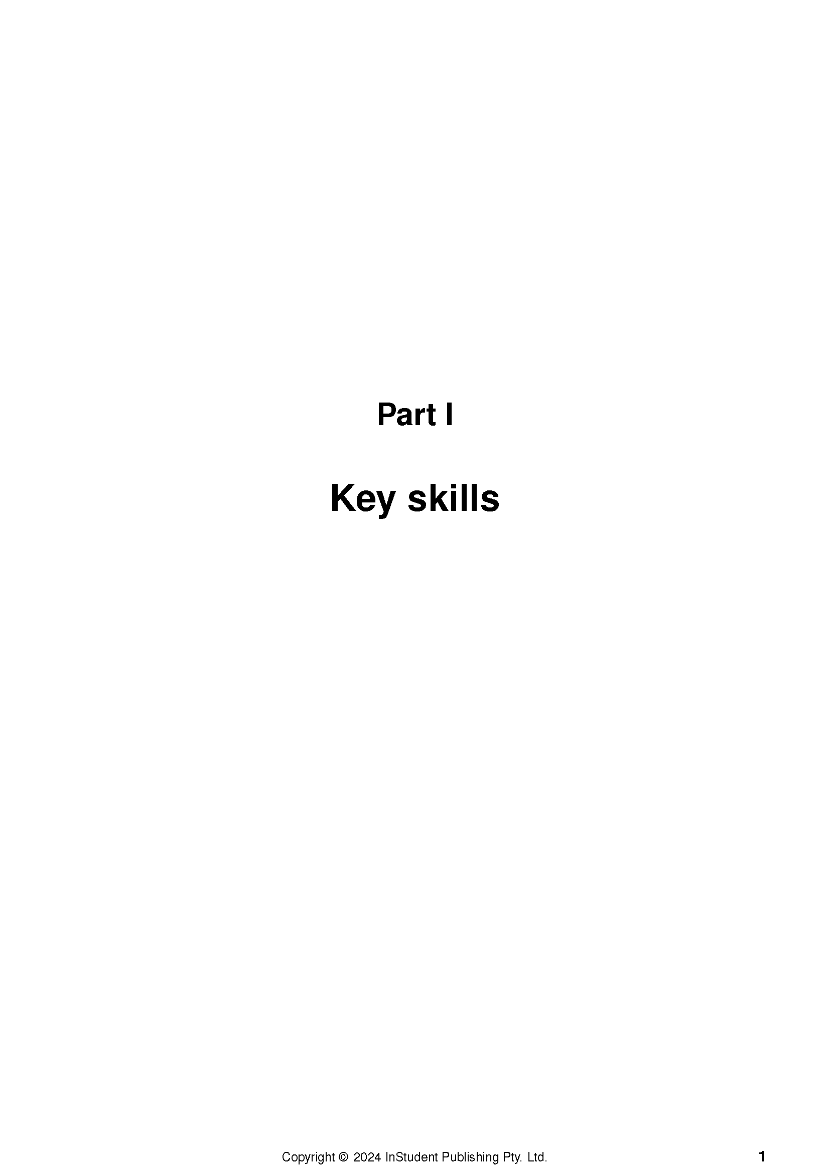 HSC Year 12 Geography Complete Course Notes by ATAR Notes, presented on a white title page with 'Part I Key skills' in black text and a copyright notice.