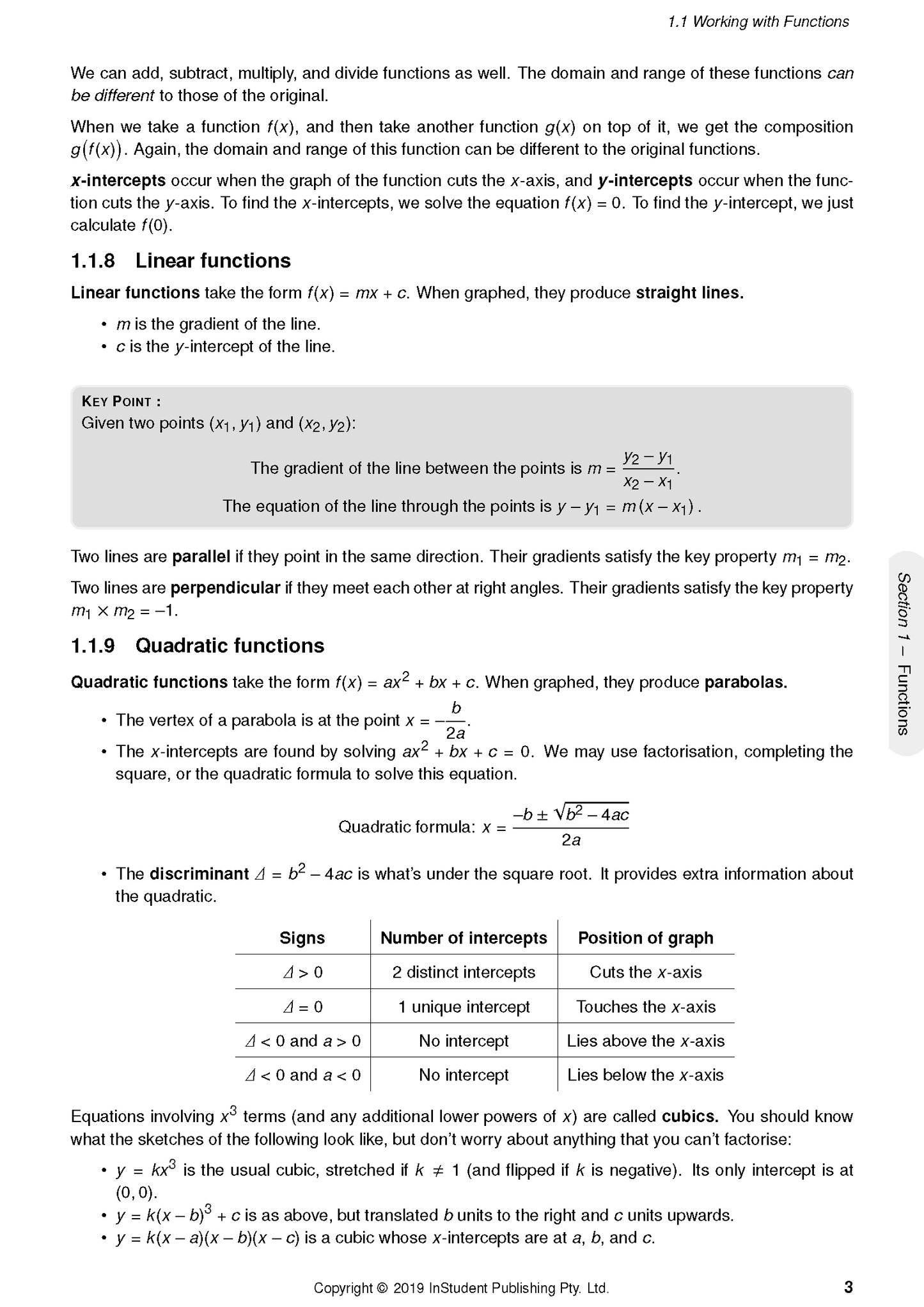 Detailed page from Mathematics Advanced Course Notes by ATAR Notes, displaying mathematical text, formulas, and tables.