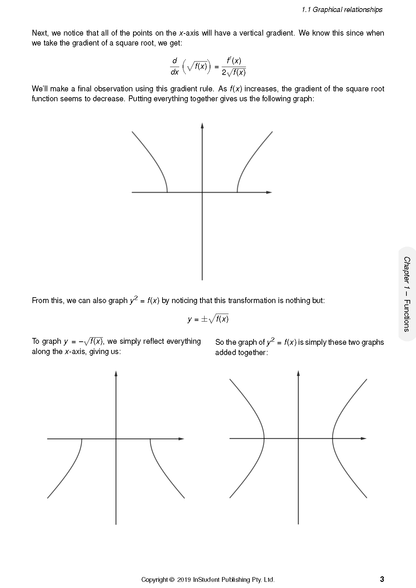 HSC Year 12 Mathematics Extension 1 Course Notes by ATAR Notes, displaying a page with calculus and function graphs.