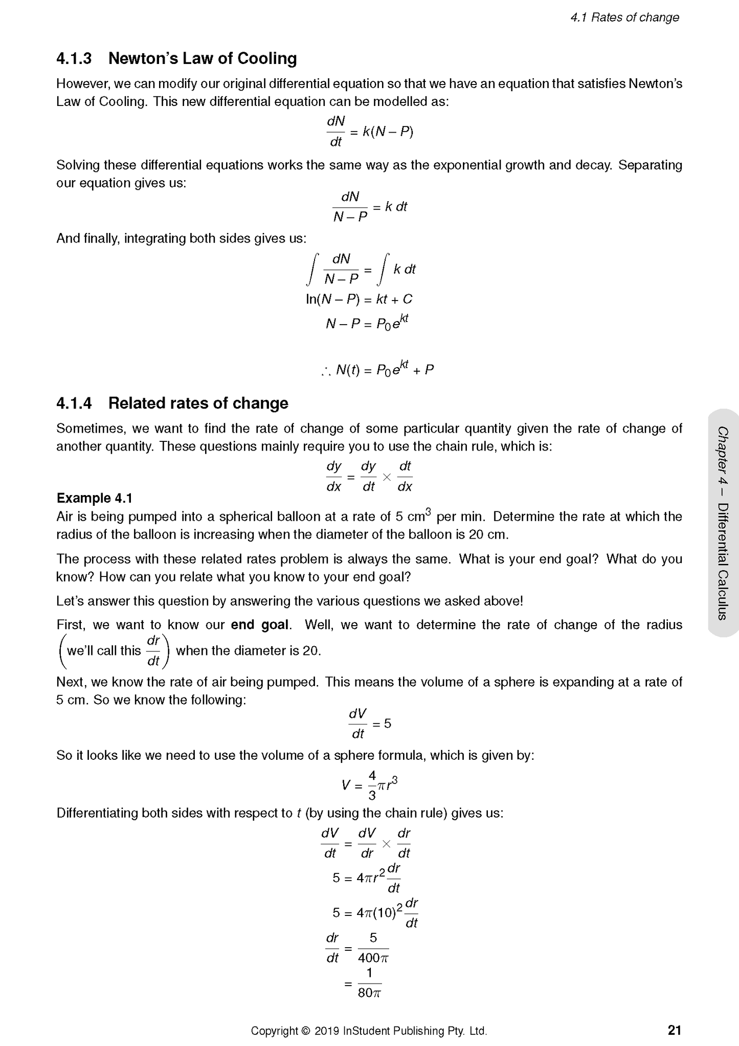 HSC Year 12 Mathematics Extension 1 Complete Course Notes by ATAR Notes, showing a page with calculus equations and text.