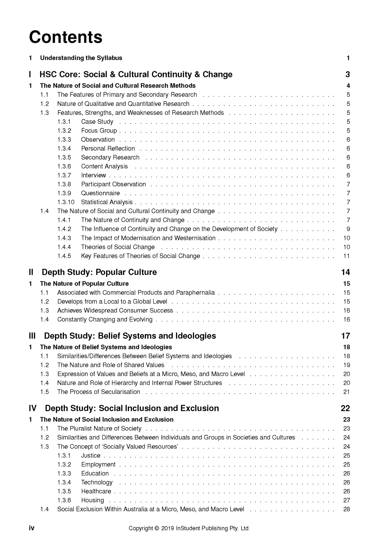 Complete Course Notes by ATAR Notes, featuring a white page displaying the full table of contents.