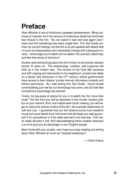 Text guide page by InStudent Publishing Pty. Ltd., displaying the "Preface" section with text and "iii" page number.
