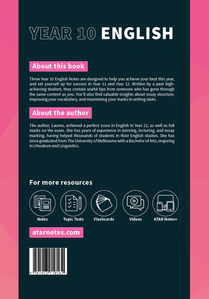 ATAR Notes Year 10 English Complete Course Notes (2027-2029)