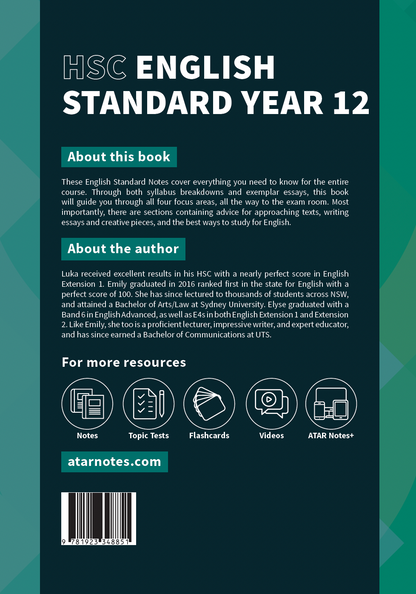 ATAR Notes HSC Year 12 English Standard Complete Course Notes (2026-2029)