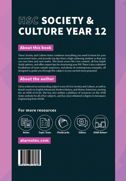 ATAR Notes HSC Year 12 Society and Culture Complete Course Notes (2027-2028)
