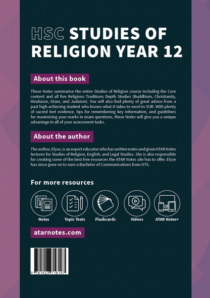 ATAR Notes HSC Year 12 Studies of Religion (SOR 1 and 2) Complete Course Notes (2027-2029)