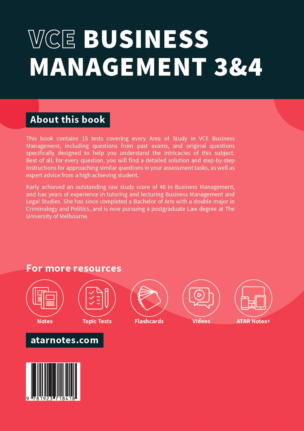 ATAR Notes VCE Business Management 3&4 Topic Tests (2027-2029)