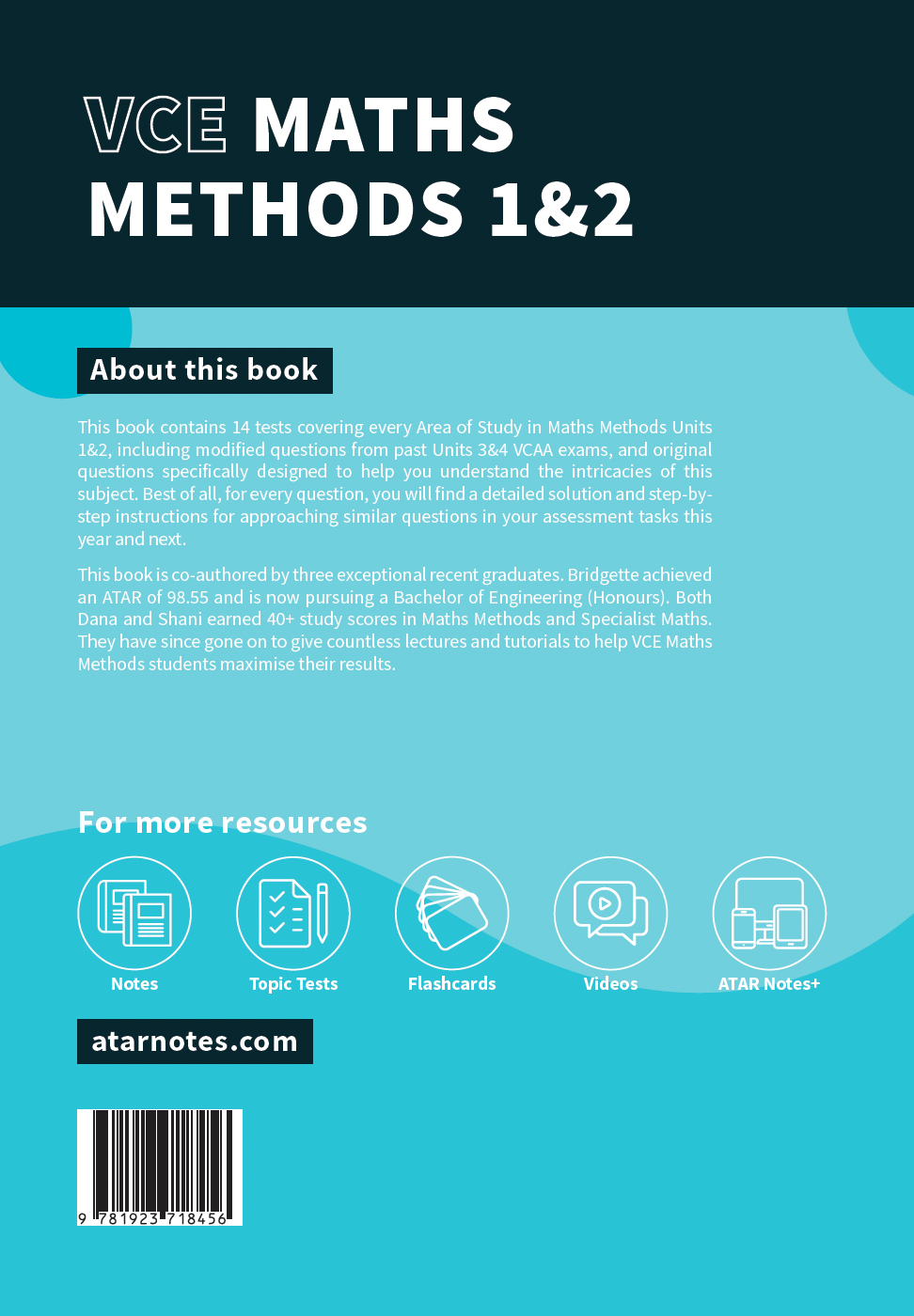 ATAR Notes VCE Maths Methods 1&2 Topic Tests (2026-2027)