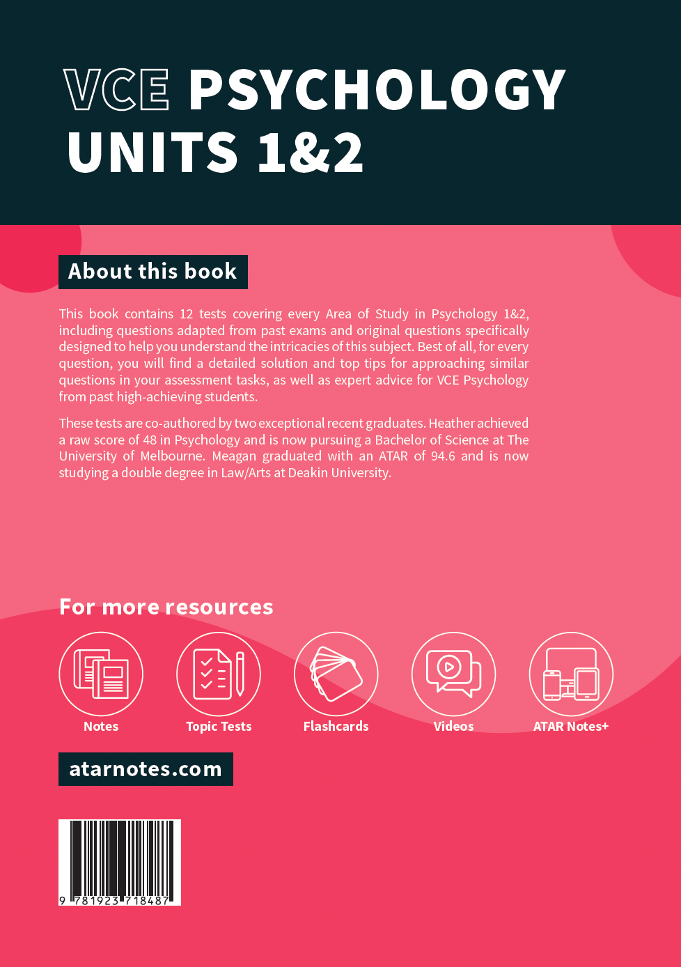 ATAR Notes VCE Psychology 1&2 Topic Tests (2027-2029)