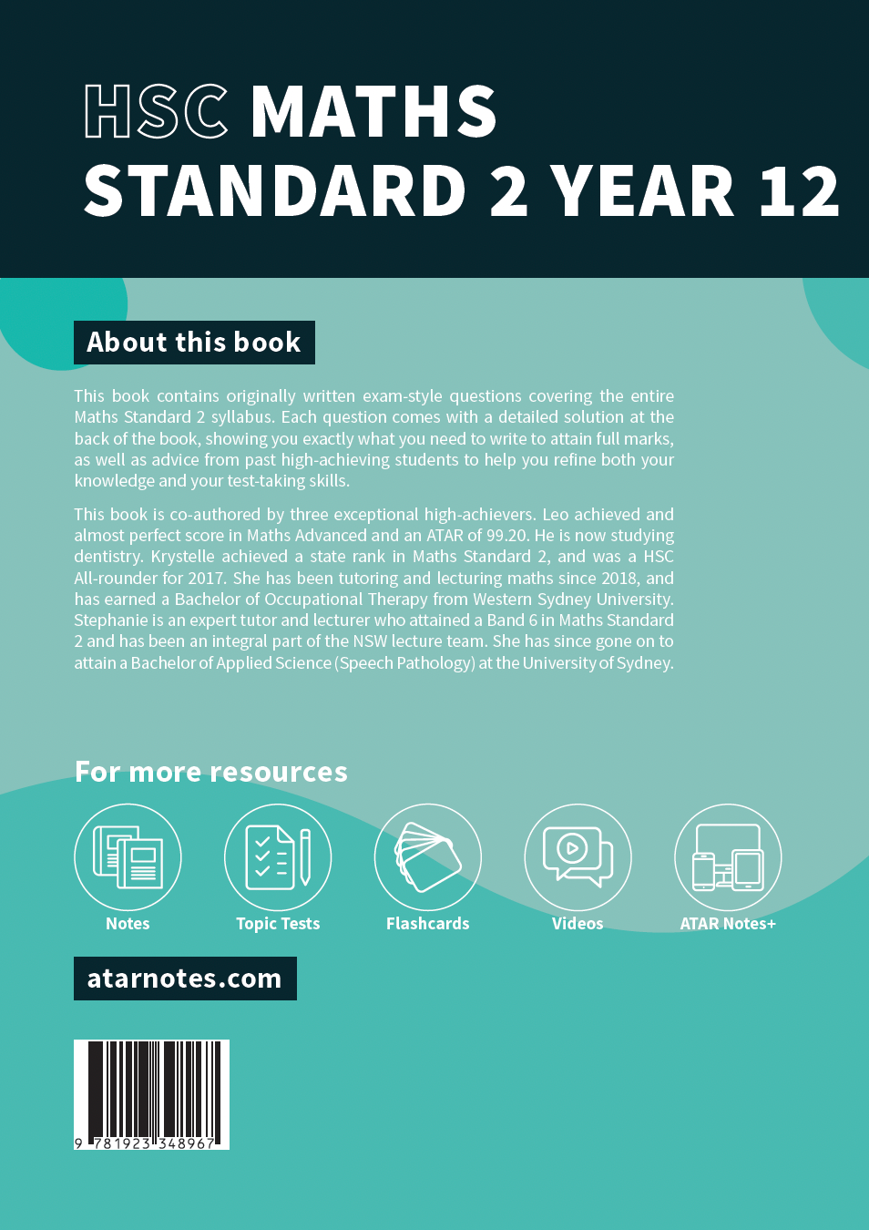 ATAR Notes HSC Year 12 Mathematics Standard 2 Topic Tests (2026-2029)