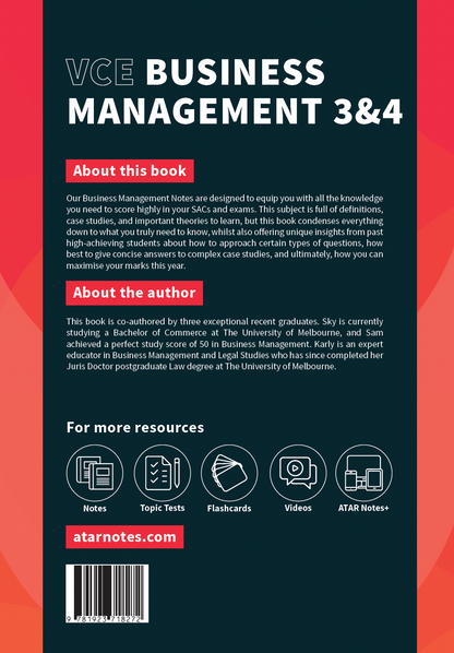 ATAR Notes VCE Business Management 3&4 Complete Course Notes (2027-2029)
