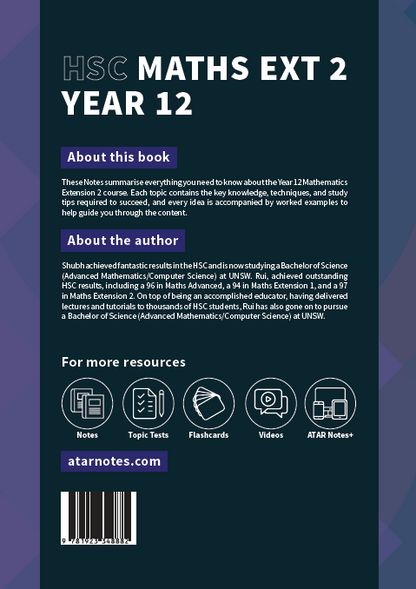 ATAR Notes HSC Year 12 Mathematics Extension 2 Complete Course Notes (2026-2029)