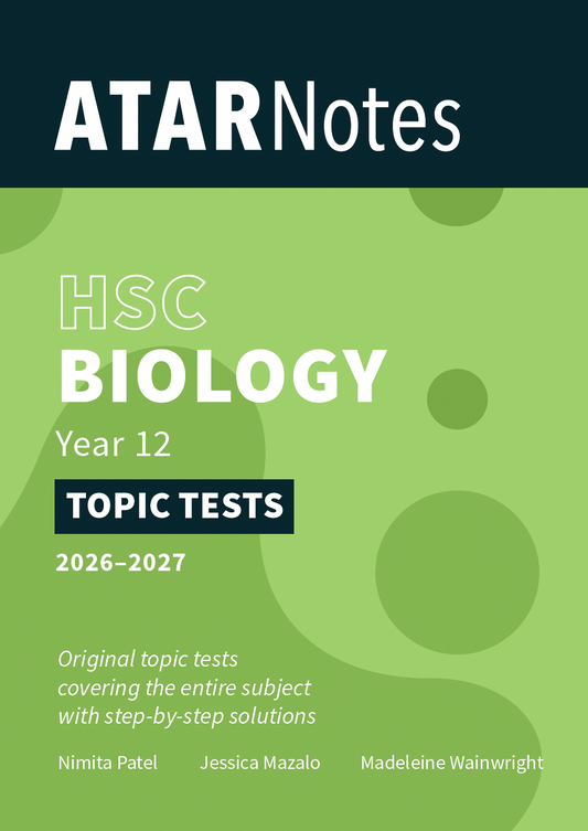 ATAR Notes HSC Year 12 Biology Topic Tests (2026-2027)