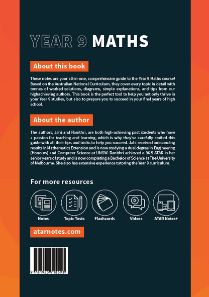 ATAR Notes Year 9 Maths Complete Course Notes (2027-2029)